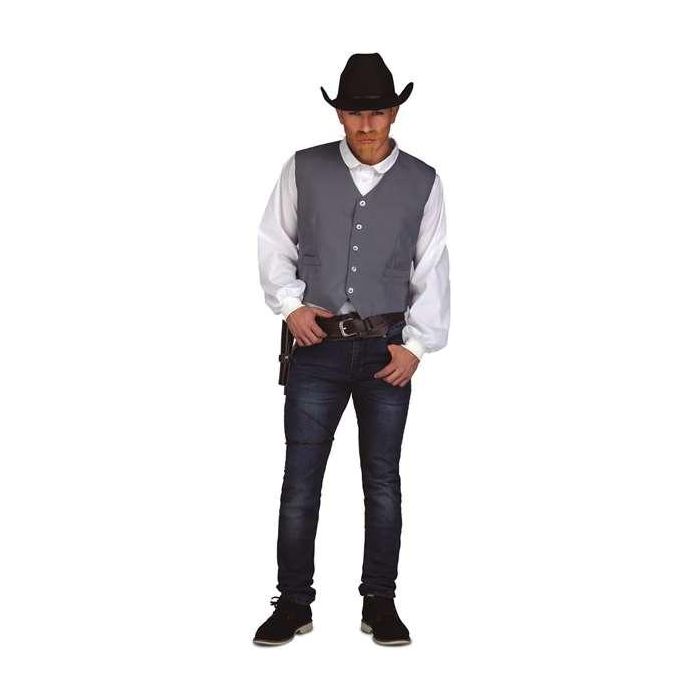 My Other Me Disfraz Chaleco Vaquero Gris para Adulto Talla M - 100% Poliéster 8