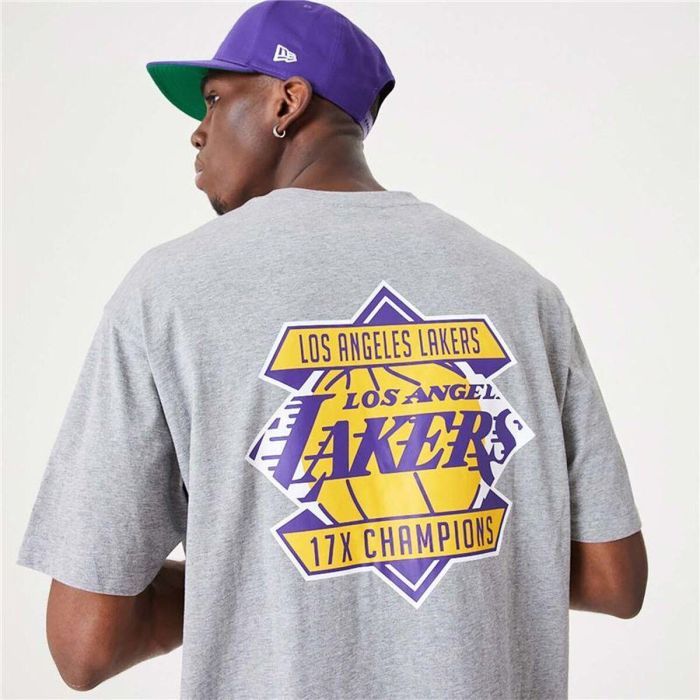 Camiseta de Manga Corta Hombre New Era Championship LA Lakers S 4