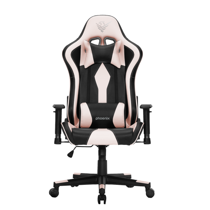 Phoenix Silla Gaming Tournament Cuero PU Rosa, Ergonómica, Reposabrazos 2D Ajustables, Reclinable 170º, Pistón Clase 3, 150kg Phoenix Silla Gaming Tournament Cuero PU Rosa, Ergonómica, Reposabrazos 2D Ajustables, Reclinable 170º, Pistón Clase 3, 150kg
