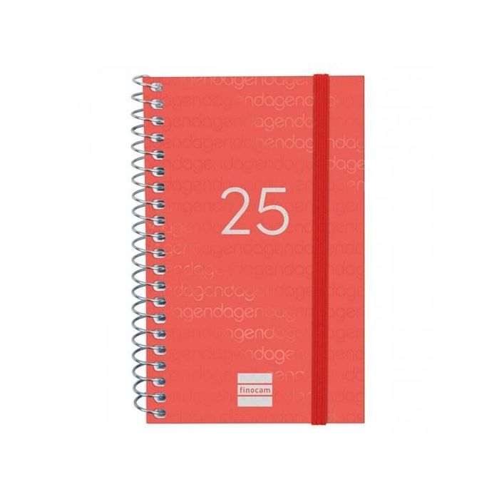 Finocam Agenda Anual Year Espiral E3-79x127 mm Svh Rojo 2025 Finocam Agenda Anual Year Espiral E3-79x127 mm Svh Rojo 2025