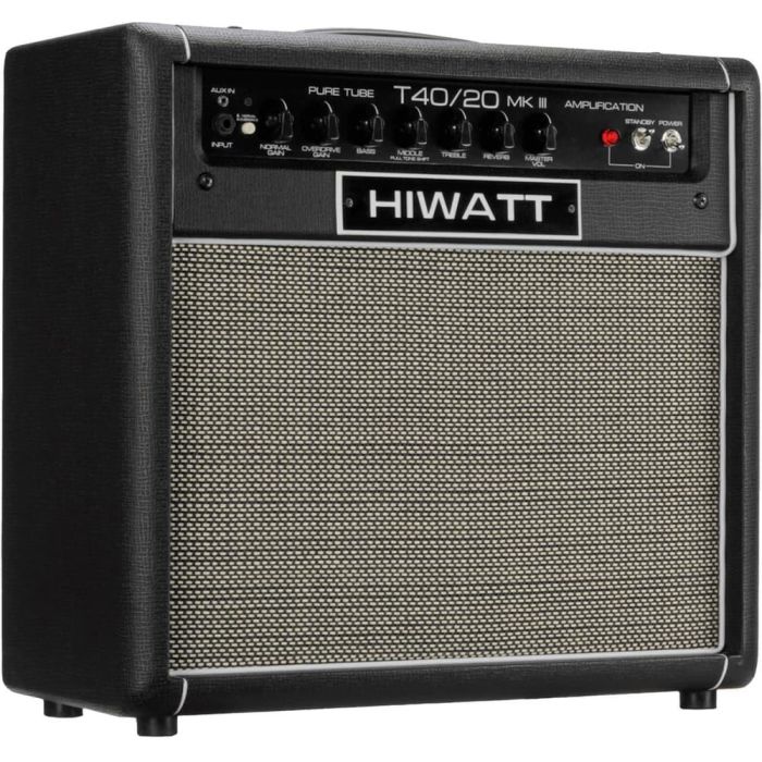 Hiwatt Amplificador Guitarra Combo a Válvulas T40 1x12" - 40W / 20W Conmutable, Preamplificador Hiwatt, Reverb de Muelles