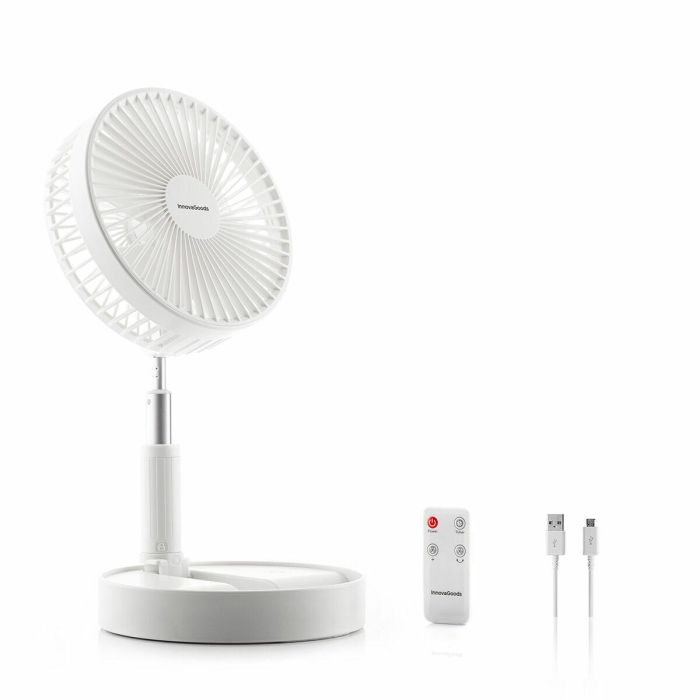 Ventilador Recargable Plegable 3 en 1 Fandle InnovaGoods Ø7,7'' 7200 mAh 2 Ventilador Recargable Plegable 3 en 1 Fandle InnovaGoods Ø7,7'' 7200 mAh 2