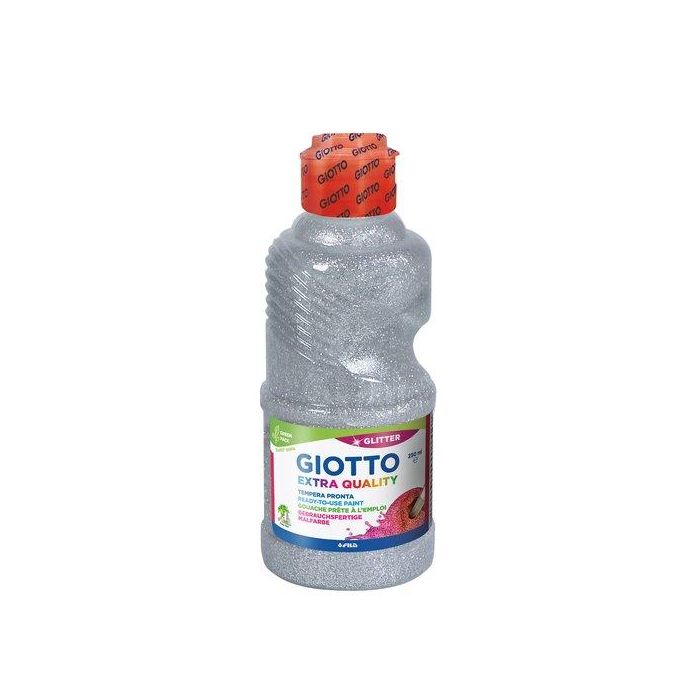 Giotto Témpera Glitter Plata Botella 250 mL