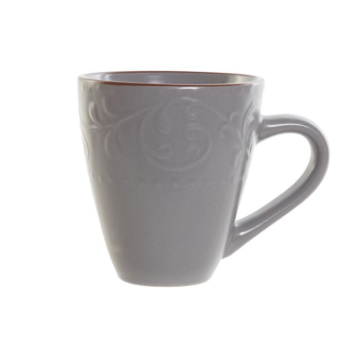 DKD Home Decor Mug Tradicional de Gres 340ml, Gris y Marrón, 9.5x10.5x13.5cm (12 Unidades) 0 DKD Home Decor Mug Tradicional de Gres 340ml, Gris y Marrón, 9.5x10.5x13.5cm (12 Unidades) 0