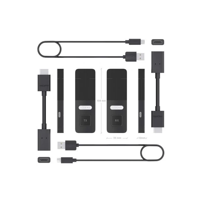 AISENS - HDMI INALAMBRICO 1080P 30M, NEGRO 2