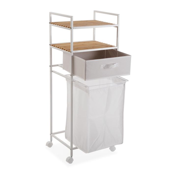 Carro C/ Cesta Y Balda White Versa 32X105CM 2 Carro C/ Cesta Y Balda White Versa 32X105CM 2