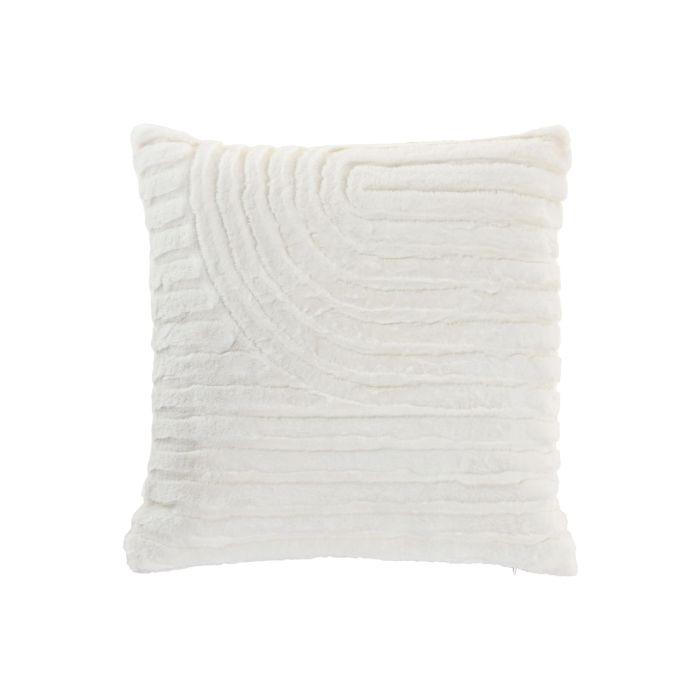 DKD Home Decor Cojín Urban Crudo de Poliéster 45x45 cm con Cierre Cremallera (Set de 2 Unidades)