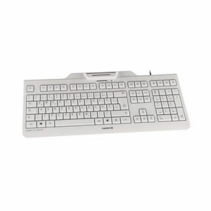 Teclado con Lector Cherry JK-A0100ES-0 Blanco Gris Qwerty Español QWERTY 3