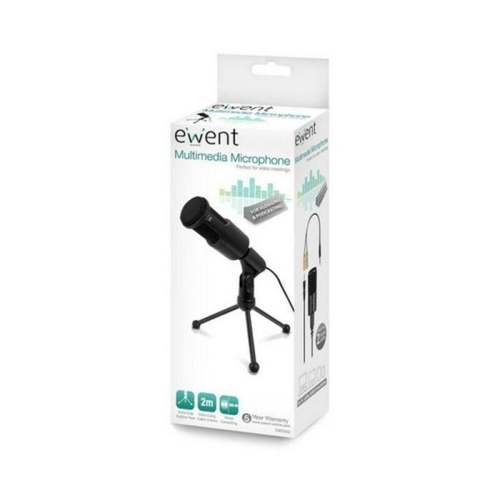 Micrófono Sobremesa Ewent EW3552 3.5 mm 1 Micrófono Sobremesa Ewent EW3552 3.5 mm 1