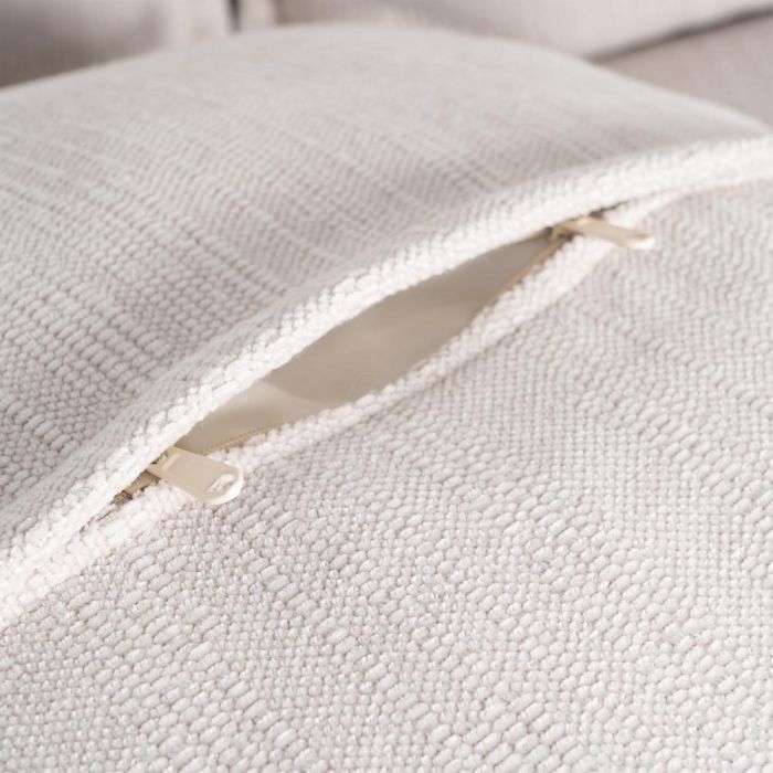 Sofá 3 Plazas Crema Tejido 221 X 103 X 72 cm