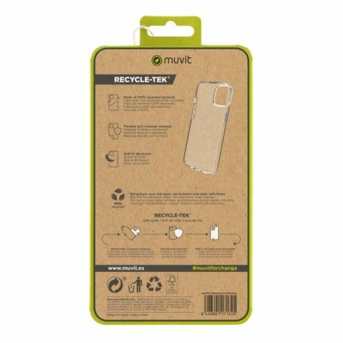 Muvit Funda Recycletek para Apple iPhone 15 de Material Reciclado y Reciclable 6