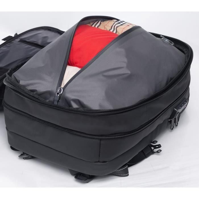 Bolsa de viaje de compresión al vacío - Bomba externa de batería de litio - Multibolsillos - Impermeable - 40 L - Antirrobo 1