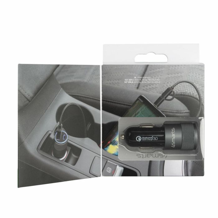 4smarts Cargador Coche Rapid+ con Quick Charge y PD 27W Negro 464448 3