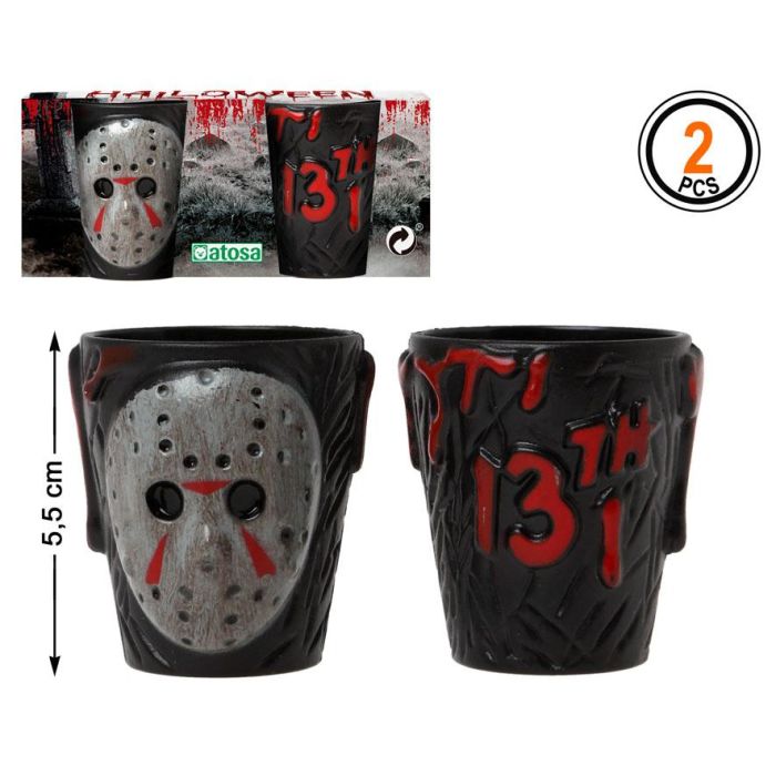 Vaso Halloween Negro 5,5 cm 2 Unidades