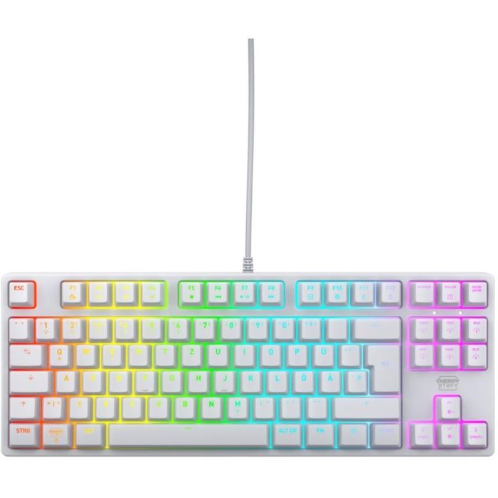 CHERRY XTRFY K4V2 TKL keyboard. white