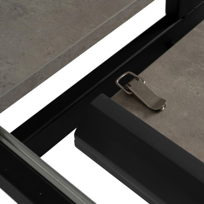 Mesa Extensible Gris-Negro Dm-Metal 120 X 120 X 76 cm