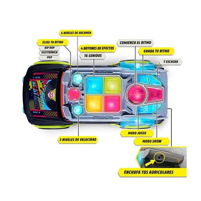 Smoby Coche Streets' n Beatz 32 cm con Luz y 22 Sonidos para Niños a partir de 3 Años 13 Smoby Coche Streets' n Beatz 32 cm con Luz y 22 Sonidos para Niños a partir de 3 Años 13