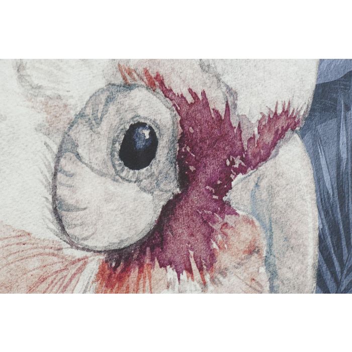 DKD Home Decor Cuadro Tropical Cacatua Lienzo Azul Blanco Marco PS Surtido Aleatorio 123 x 83 cm (2 Unidades) 2