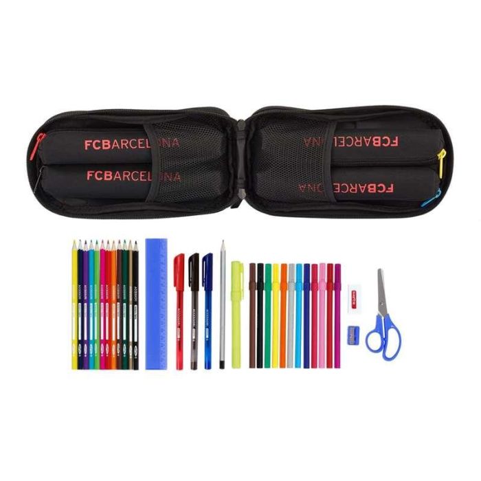 Plumier Mochila F.C. Barcelona Negro 12 x 23 x 5 cm (33 Piezas) 1