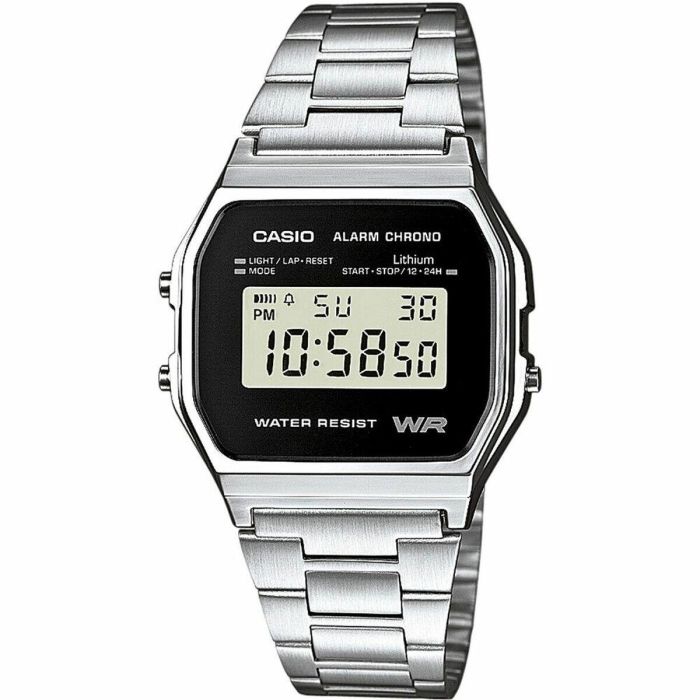 Reloj Hombre Casio A158WEA-1EF Negro Gris Plateado