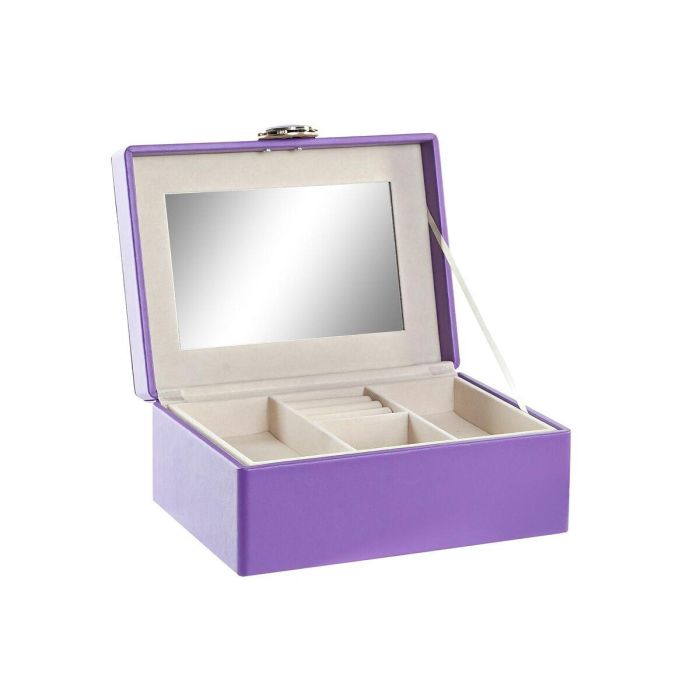 Caja-Joyero DKD Home Decor Lila Madera MDF 17 x 13 x 8,5 cm 3