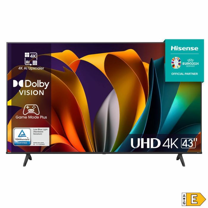 Hisense Televisor LED 43A6N 43" (108 cm) 4K UHD 3840x2160 60Hz HDR 10+ Smart TV 3 x HDMI 3