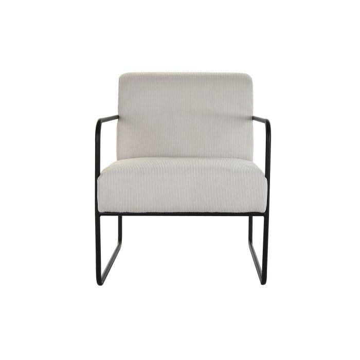 DKD Home Decor Sillon Moderno Blanco Negro 74 x 79 x 64 cm 4