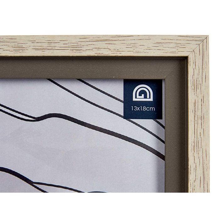Giftdecor Portafotos Natural Borde Gris 13x18 cm, Plástico y Cristal (24 Unidades) 3