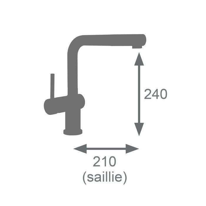 Edouard Rousseau AAAQX09912 Grifo Mezclador de Lavabo SQUARE con Ducha Extraíble Cromo 2