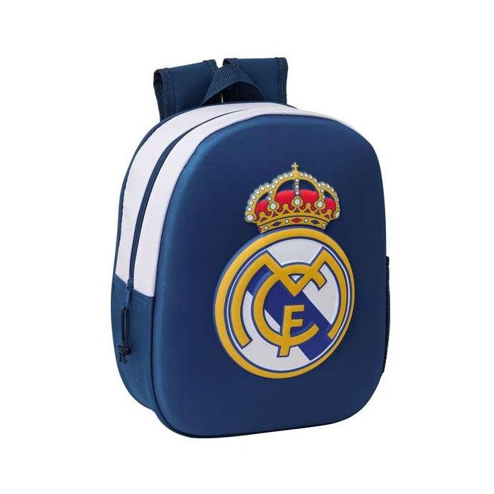 Safta Mochila 3D Real Madrid con diseño frontal termoconformado y bolsillo lateral 0 Safta Mochila 3D Real Madrid con diseño frontal termoconformado y bolsillo lateral 0