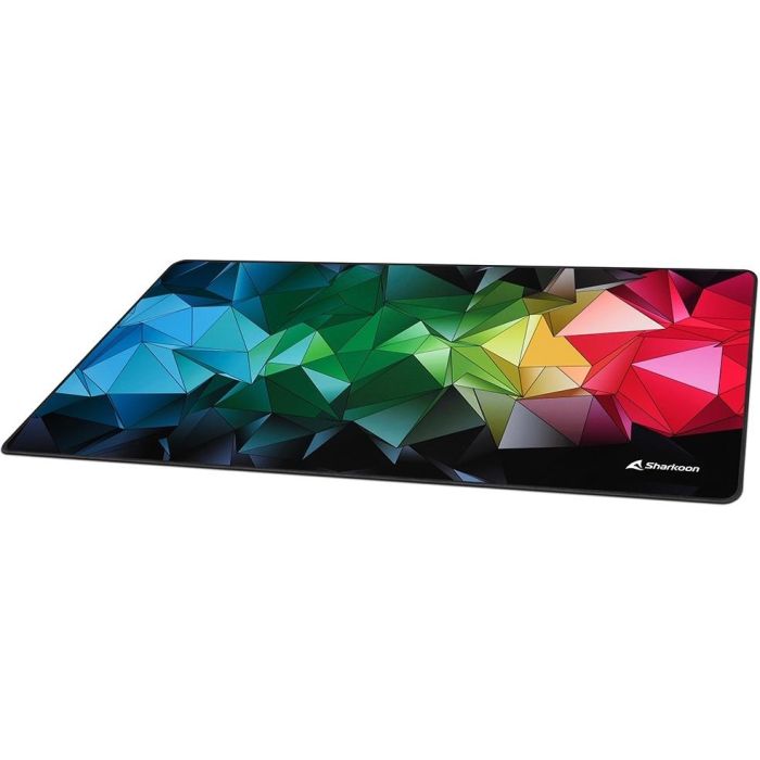Sharkoon SKILLER SGP30 Alfombrilla de ratón para juegos grande, multicolor, con base antideslizante para máxima precisión y espacio para periféricos. 1