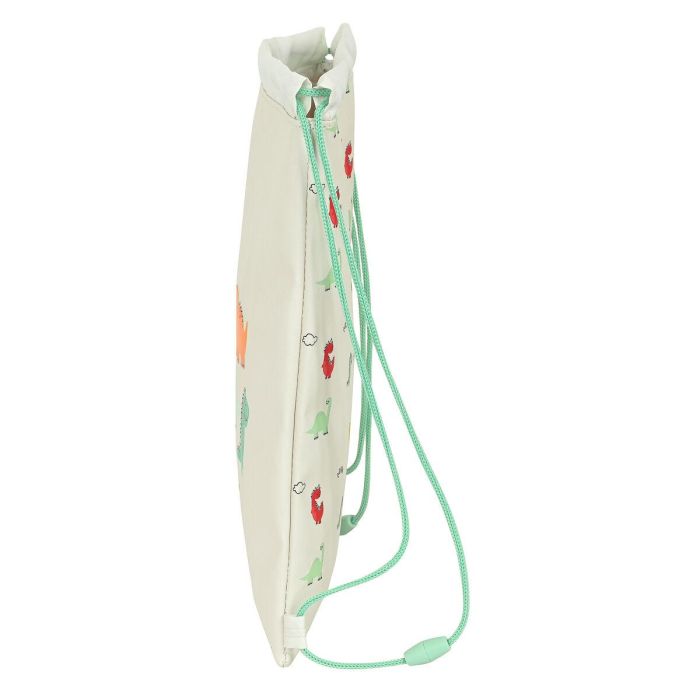 Bolsa Mochila con Cuerdas Safta Dinos Crema 2 Bolsa Mochila con Cuerdas Safta Dinos Crema 2