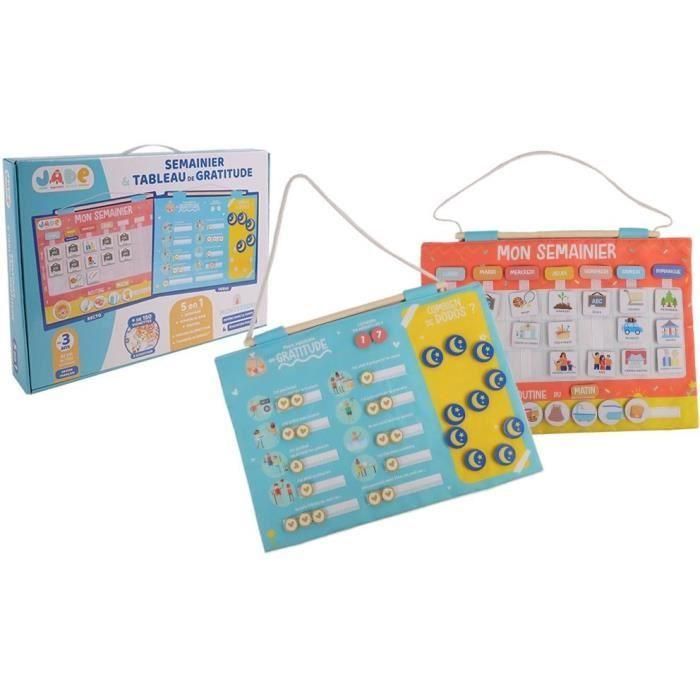 Calendario Semanal de Gratitud para Niños - JADE - Montessori - Juego Educativo - Estado de Ánimo - Sueño - Juego Infantil - Diseño Francés 5 Calendario Semanal de Gratitud para Niños - JADE - Montessori - Juego Educativo - Estado de Ánimo - Sueño - Juego Infantil - Diseño Francés 5