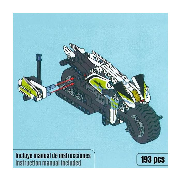 Juego construccion moto policia retrofriccion 193 piezas. 7x19x9 cm 2 Juego construccion moto policia retrofriccion 193 piezas. 7x19x9 cm 2