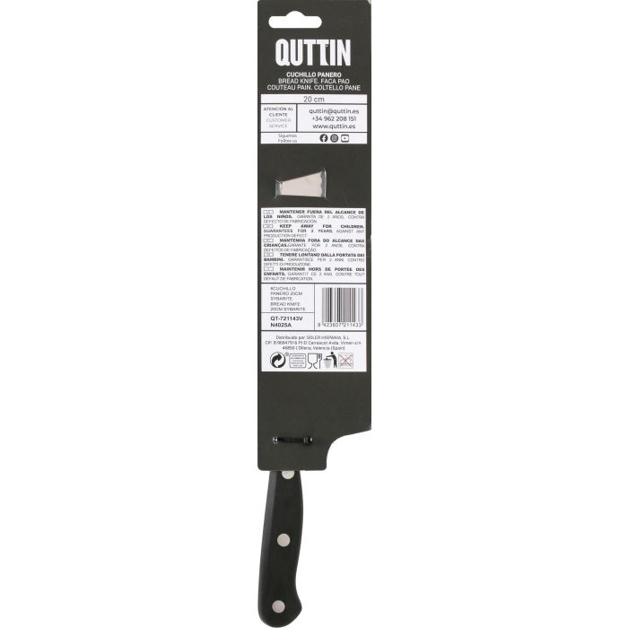 Quttin Cuchillo Panero Sybarite 20 cm (8 Unidades) 2