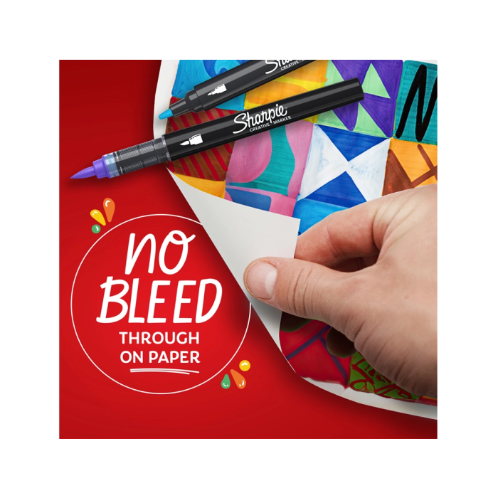 Sharpie Rotulador Acrílico Punta Redonda Blíster 2 Unidades Blanco y Negro para Múltiples Superficies 4