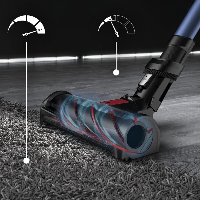 Rowenta X-Force Flex 12.60 Aqua RH98C0WO Aspiradora Escoba 2 en 1 Sin Bolsa Azul/Gris 0.9L Seca y Húmeda 15