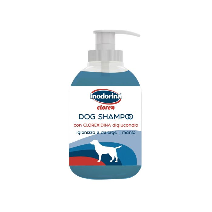 Inodorina Champú con Clorexidina para Perros - Limpieza Profunda y Eliminación de Impurezas para Todo Tipo de Pelajes 300 ml