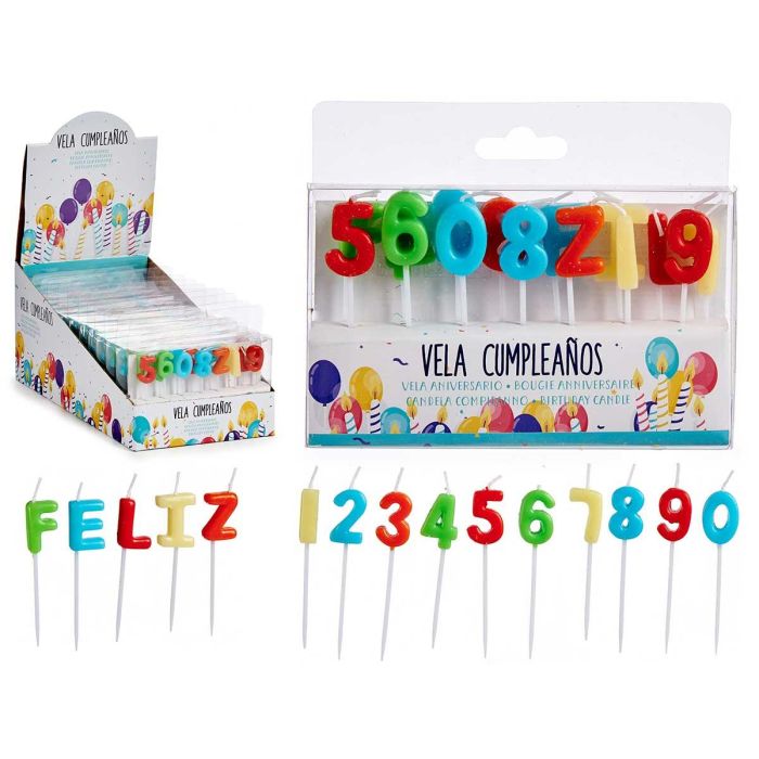Velas Feliz Arte Regal - Set de 5 colores, 8.5x2.5x14.5 cm (36 Unidades) Velas Feliz Arte Regal - Set de 5 colores, 8.5x2.5x14.5 cm (36 Unidades)