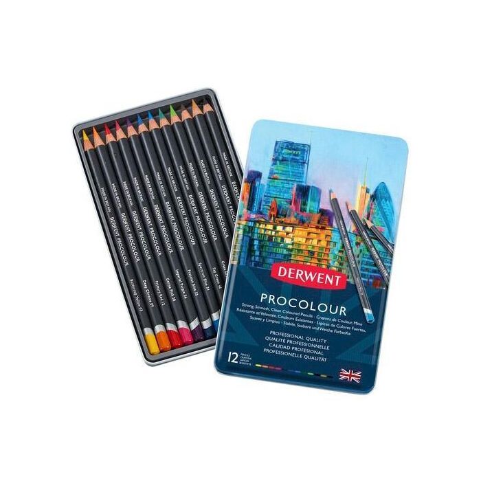 Derwent Lápices De Colores Procolour C-Surtidos Caja Metálica 12 Ud Derwent Lápices De Colores Procolour C-Surtidos Caja Metálica 12 Ud