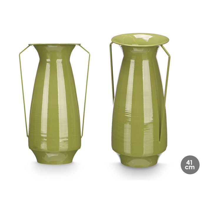 Giftdecor Jarrón Cónico 41 cm Verde - Metal (Hierro) (4 Unidades) Giftdecor Jarrón Cónico 41 cm Verde - Metal (Hierro) (4 Unidades)