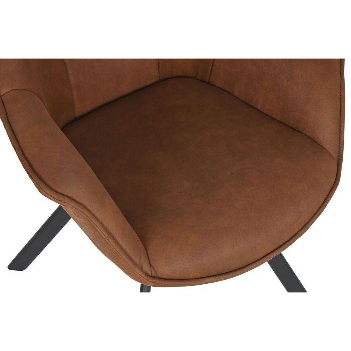 Silla Loft DKD Home Decor Camel Negro 64 x 83 x 67 cm 5 Silla Loft DKD Home Decor Camel Negro 64 x 83 x 67 cm 5