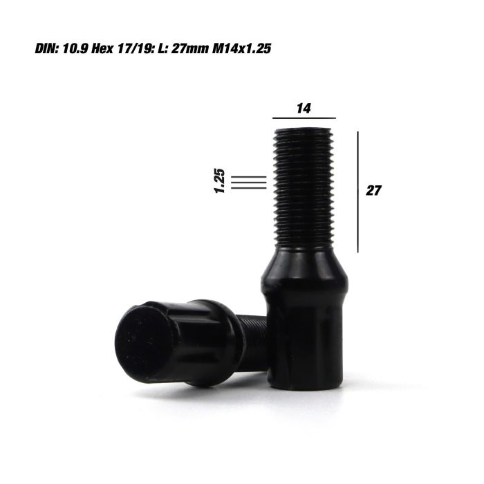 Omp Speed Juego De 20 Tornillos Acero De Colores M14x1.25 Llave De 17-19 Largo 27 mm Color Negro Y Material Din 10.9 OMPS09951401 6 Omp Speed Juego De 20 Tornillos Acero De Colores M14x1.25 Llave De 17-19 Largo 27 mm Color Negro Y Material Din 10.9 OMPS09951401 6