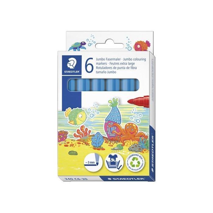 Staedtler Rotulador Noris Club Grueso Azul Claro Estuche 6 Ud Staedtler Rotulador Noris Club Grueso Azul Claro Estuche 6 Ud