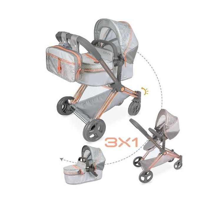 Coche de muñeca 3x1 plegable cityx para muñecas de hasta 50 cm 38x65x73 cm 9 Coche de muñeca 3x1 plegable cityx para muñecas de hasta 50 cm 38x65x73 cm 9