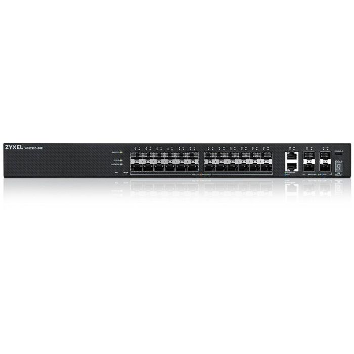 Zyxel XGS2220-30F-EU0101F Switch Gestionado L3, 24 SFP, 4 SFP+, 2 Ethernet 10G, Negro 1