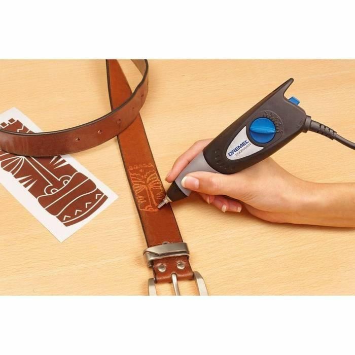 Dremel Grabador Herramienta de Precisión con Control de Profundidad Variable para Metales, Vidrio, Madera, Plástico y Cerámica - Kit con Plantillas 4