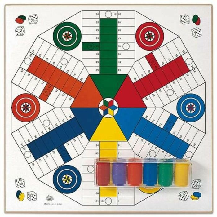 Cayro Tablero de Parchís de Madera 40x40 cm para 4-6 Jugadores con Accesorios | Juego de Mesa Infantil +6 Años Cayro Tablero de Parchís de Madera 40x40 cm para 4-6 Jugadores con Accesorios | Juego de Mesa Infantil +6 Años