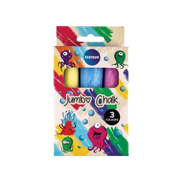 Tizas De Colores Centrum Jumbo Color Estuche De 3 (Set de 24)