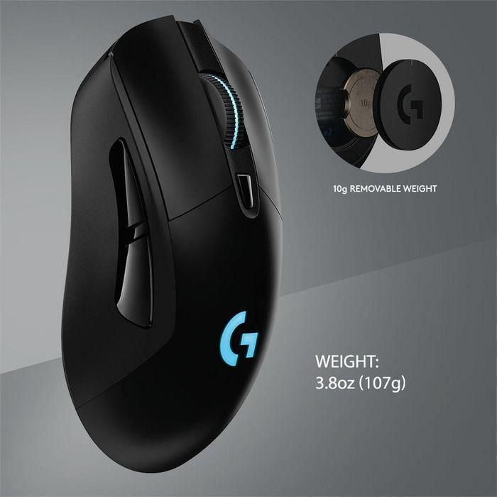 Logitech G703 LIGHTSPEED Wireless Gaming Mouse with HERO 25K Sensor, RF Wireless, Lithium Polymer (LiPo), Black 4 Logitech G703 LIGHTSPEED Wireless Gaming Mouse with HERO 25K Sensor, RF Wireless, Lithium Polymer (LiPo), Black 4